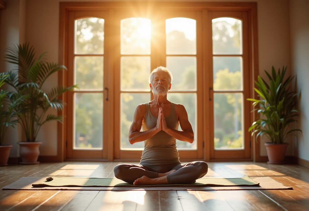 Інтер'єр йога-студії з килимками та спокійною атмосферою